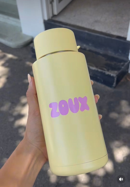 Zoux x Frank Green - Large Drink Bottle - Yellow